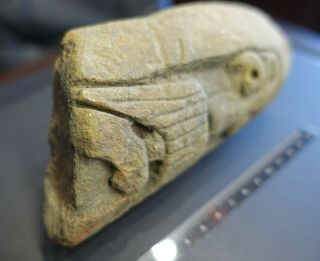Extremely rare Viking head carved in stone,  piece Rare and unique,  possible VIII 7