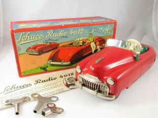 Schuco Radio 4012 Wind Up Music Car W/ Keys,  Box,  And Instructions