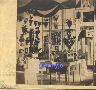 2 CIVIL WAR Era Stereoview,  The Great Sanitary Fair,  Philadelphia,  June 1864 2