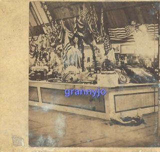 2 CIVIL WAR Era Stereoview,  The Great Sanitary Fair,  Philadelphia,  June 1864 3