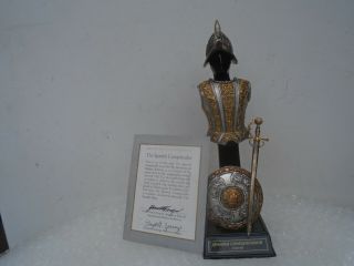 SPANISH CONQUISTADOR 22 carat gold & silver armour model by the Franklin 9