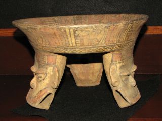 Pre Columbian,  Costa Rican,  Choice Tripod Bowl,  L/E P/Classic 800 1200 AD 3
