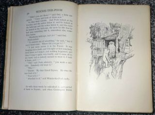 1ST ED ' WINNIE THE POOH,  BY A.  A.  MILNE,  ILLUSTRATED BY E.  SHEPARD,  PRINTED 1926 10