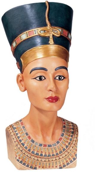Queen Nefertiti Bust Egyptian Royal Sculpture Ruler Of The Nile Large Statue