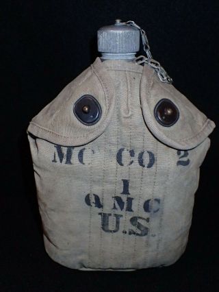Wwi Us M1910 Canteen Cup & Cover - Motor Car Co.  2 Quartermaster Corps Marked