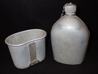 WWI US M1910 Canteen Cup & Cover - Motor Car Co.  2 Quartermaster Corps Marked 6
