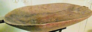 Hand Carved Antique Wooden Dough Bowl,  26 