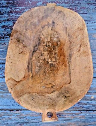 Hand Carved Antique Wooden Dough Bowl,  26 