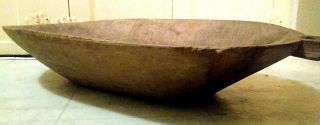 Hand Carved Antique Wooden Dough Bowl,  26 