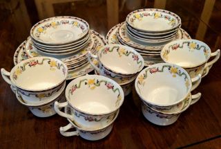 18th C.  Hand Painted French/english Soft Paste Porcelain Set