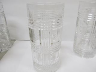 RALPH LAUREN GLEN PLAID SET 7 HEAVY HIGHBALL GLASSES APPEAR XLNT COND 2