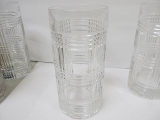 RALPH LAUREN GLEN PLAID SET 7 HEAVY HIGHBALL GLASSES APPEAR XLNT COND 4