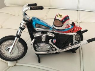 EVEL KNIEVEL IDEAL STUNT CYCLE ONE OF A KIND CUSTOM EVIL TOY FIGURE VTG 70 ' S 4