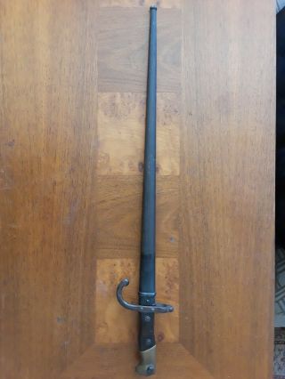 French Gras Rifle Bayonet Dated 1877 St.  Étienne