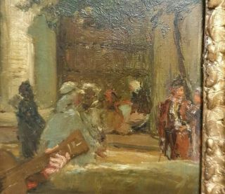 19th Century Spanish Guitar Music Portrait Listed French Oil Painting 7