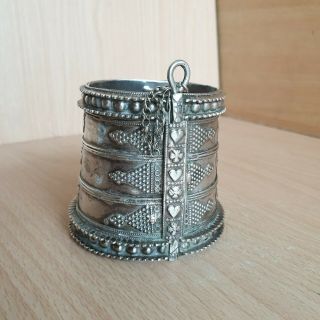 49 Old Rare Antique Islamic Oriental Oman Bedouin Silver Bracelet