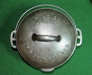 Vintage Wagner Ware No.  7 Drip Drop Roaster