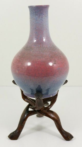 Fine Antique Chinese Sang de boeuf Oxblood Vase and Bowl 3