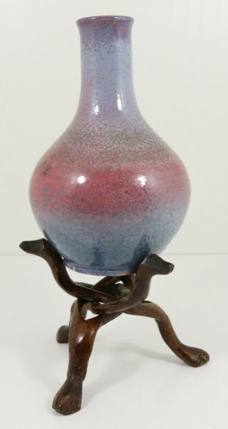 Fine Antique Chinese Sang de boeuf Oxblood Vase and Bowl 4