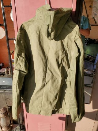 WW2 US NAVY NEAR Foul Weather Rain Deck Coat/Jacket Size Large EXCLT CNDT 5