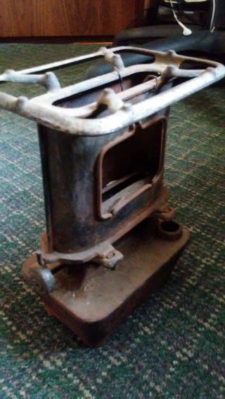 Vintage UNION Sad - Iron Heater Gardner,  Mass.  Antique Kerosene Oil Warmer Stove 5