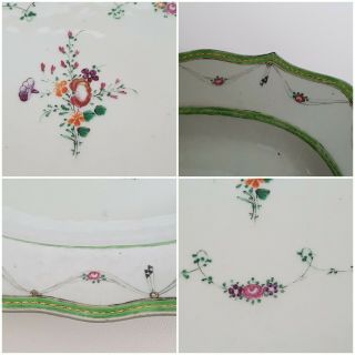 VERY LARGE ANTIQUE CHINESE PORCELAIN FAMILLE ROSE DISH/PLATE 2 11