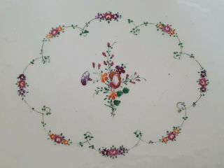 VERY LARGE ANTIQUE CHINESE PORCELAIN FAMILLE ROSE DISH/PLATE 2 7