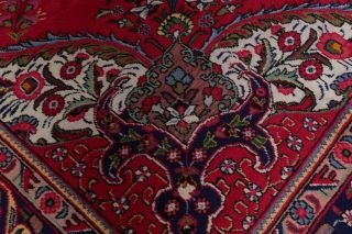 VINTAGE Geometric RED Persian Area Rug Oriental Large Hand - Knotted Wool 10 ' x13 ' 9
