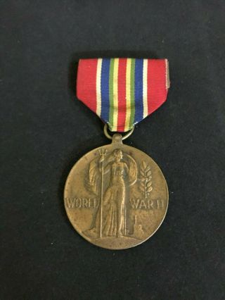 Antique Wwii Medal United States Merchant Marine U.  S Ww2 Military Merit 1941 - 45