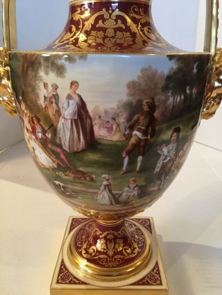 Monumental Antique KPM Hand Painted Porcelain Vase 3