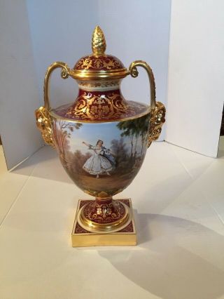 Monumental Antique KPM Hand Painted Porcelain Vase 5