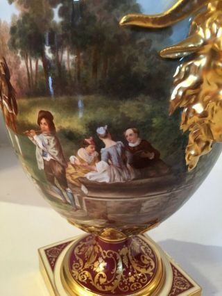 Monumental Antique KPM Hand Painted Porcelain Vase 7
