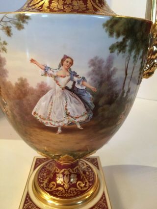 Monumental Antique KPM Hand Painted Porcelain Vase 9