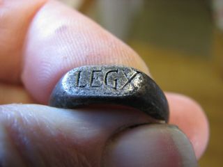 ROMAN SOLID SILVER RING INSCRIBED 
