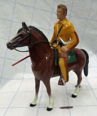 Vintage 1950 ' s HARTLAND plastics DAVY CROCKETT and his horse 