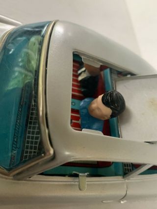 Vtg 1960s Gilbert JAMES BOND Aston Martin TIN Battery Operated CAR w/ Box 4