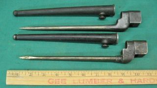 Pair WW2 Spike Bayonet with scabbard for the British Enfield No.  4 MK 1 Rifle 3