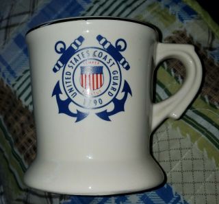 Vintage Coast Guard Station ATTU Horny Bird Coffee cup mug ALASKA w/ Horns 5