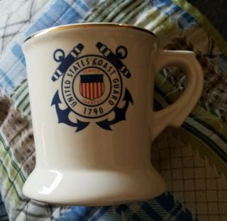 Vintage Coast Guard Station ATTU Horny Bird Coffee cup mug ALASKA w/ Horns 6