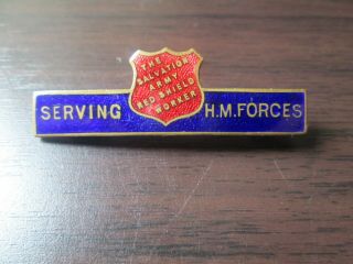 Cdn Wwi Pin.  Salvation Army.  Serving The Forces