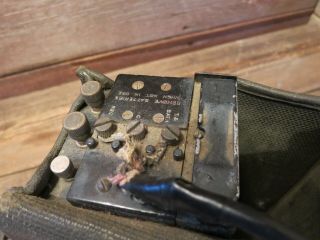 WWII Vintage Signal Corps US ARMY Telephone With Case - PARTS 9