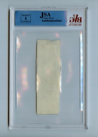 Sam Houston Signed Frank JSA Cut Auto Autograph Signature BAS Encased 4