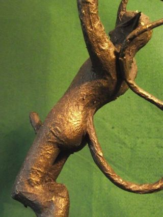 Antique Patina Style Bronzed Nude Demon Occult Statue Phallic Devil Sculpture 7
