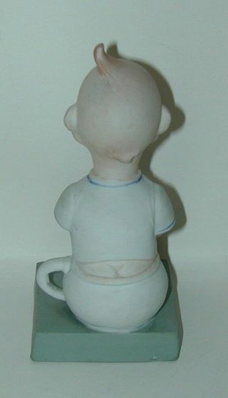 Comic Strip Character SNOOKUMS On Potty Schafer Vater Bisque German Circa 1915 3