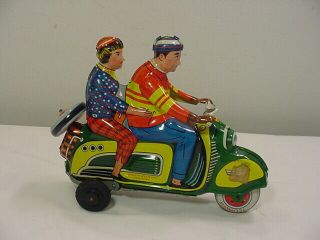 Vintage 1950 ' s Era Technofix 282 Tin Toy Vespa Scooter - Made In Western Germany 5