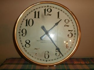 Vintage Standard Electric Time Co School Wall Clock Rare Springfield,  Mass