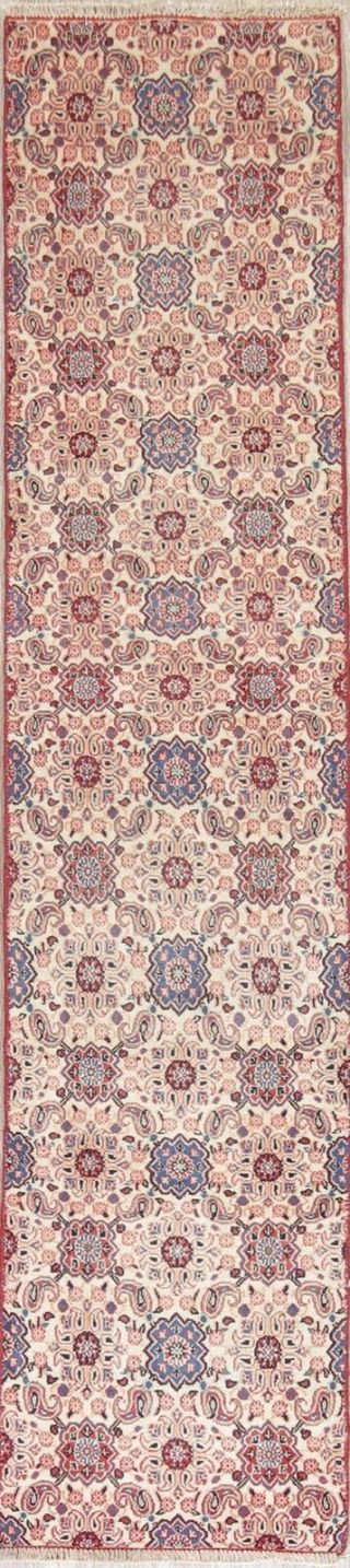 Vintage Floral 8 Ft Narrow Runner Mood Persian Oriental Wool Rug 7 