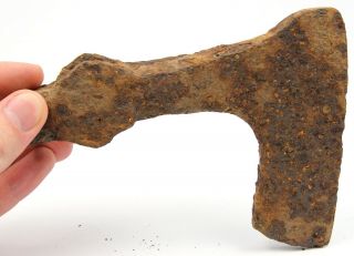 Ancient Rare Authentic Viking Kievan Rus Byzantine type Iron Battle Ax 8 - 10 AD 4