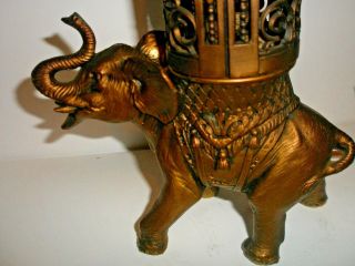 1920 ' s - 30 ' s Antique Trunk Up Elephant Perfume / Incense burner Lamp DECO,  LOOK 11