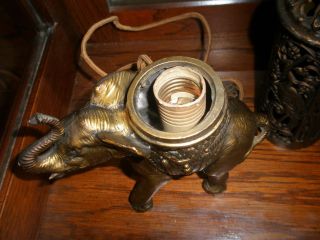 1920 ' s - 30 ' s Antique Trunk Up Elephant Perfume / Incense burner Lamp DECO,  LOOK 12